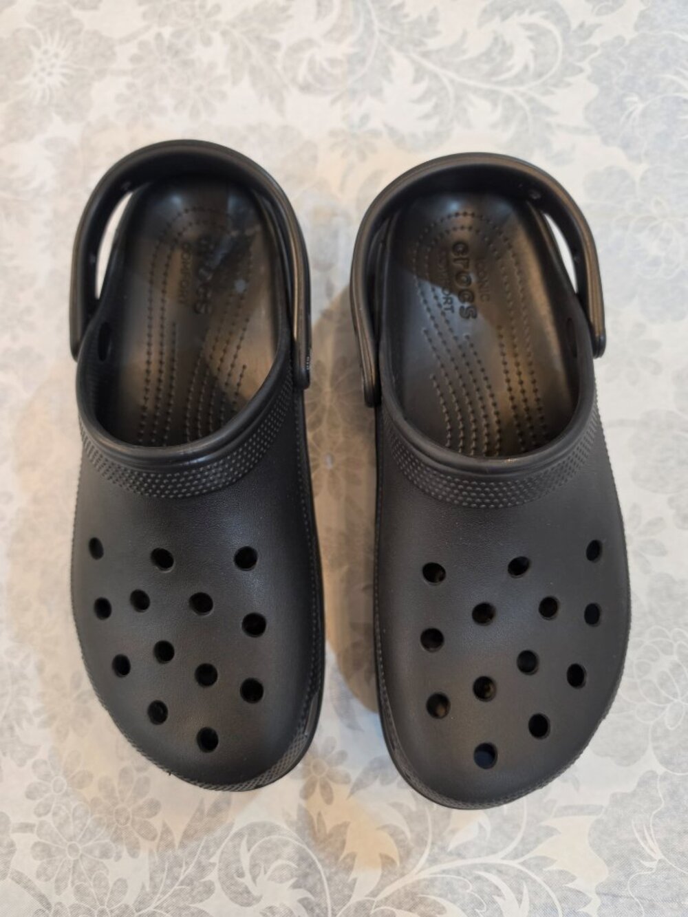 Crocs Classic Platform Clogs Black Chunky Wedge Women's Size 9